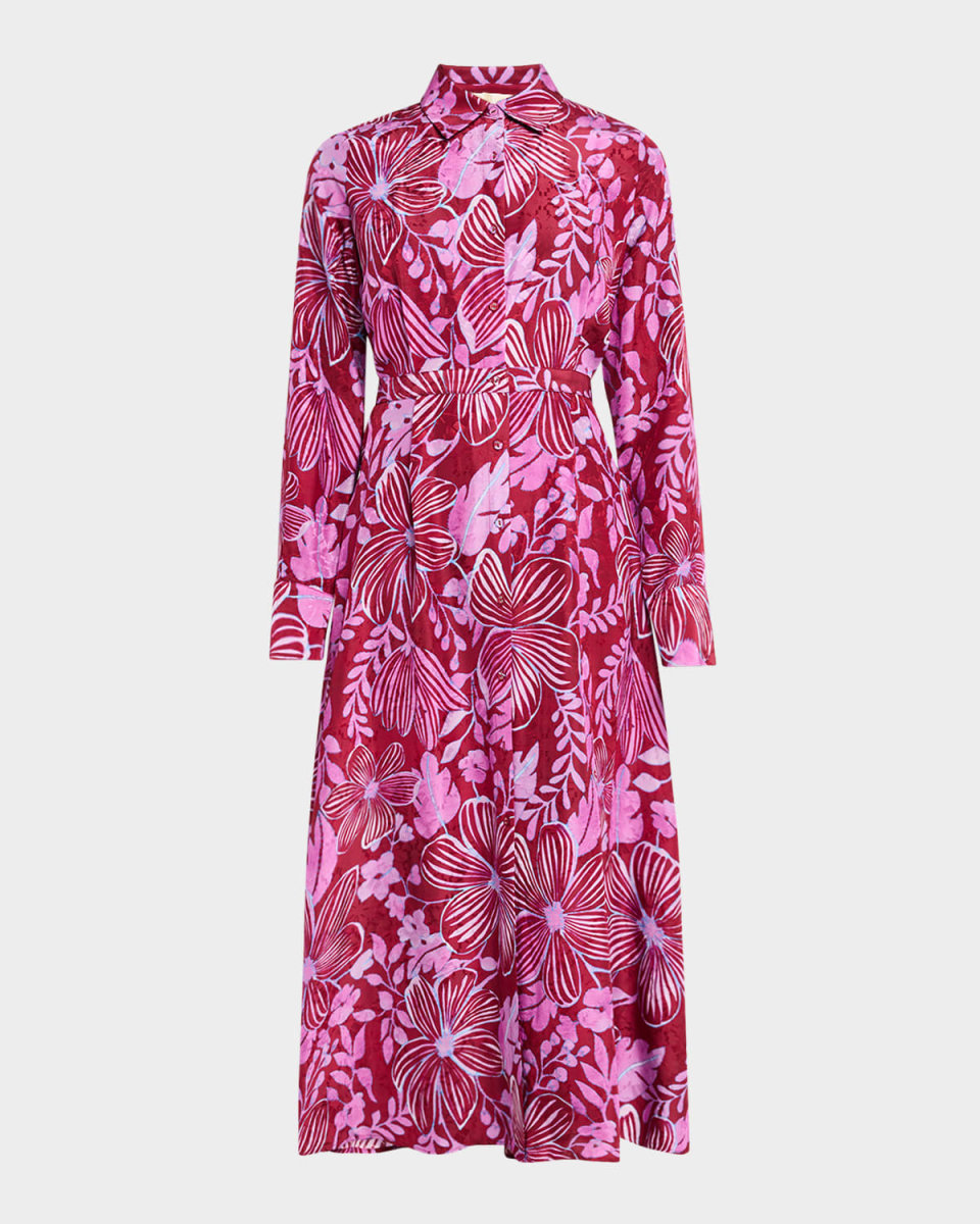 Harriet Floral-Print Maxi Shirtdress